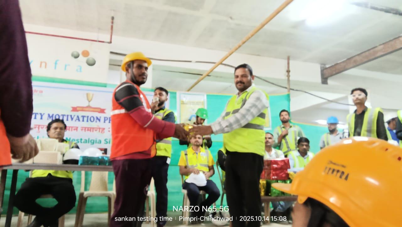 Safety motivation programme felicitation at Nestalgia site